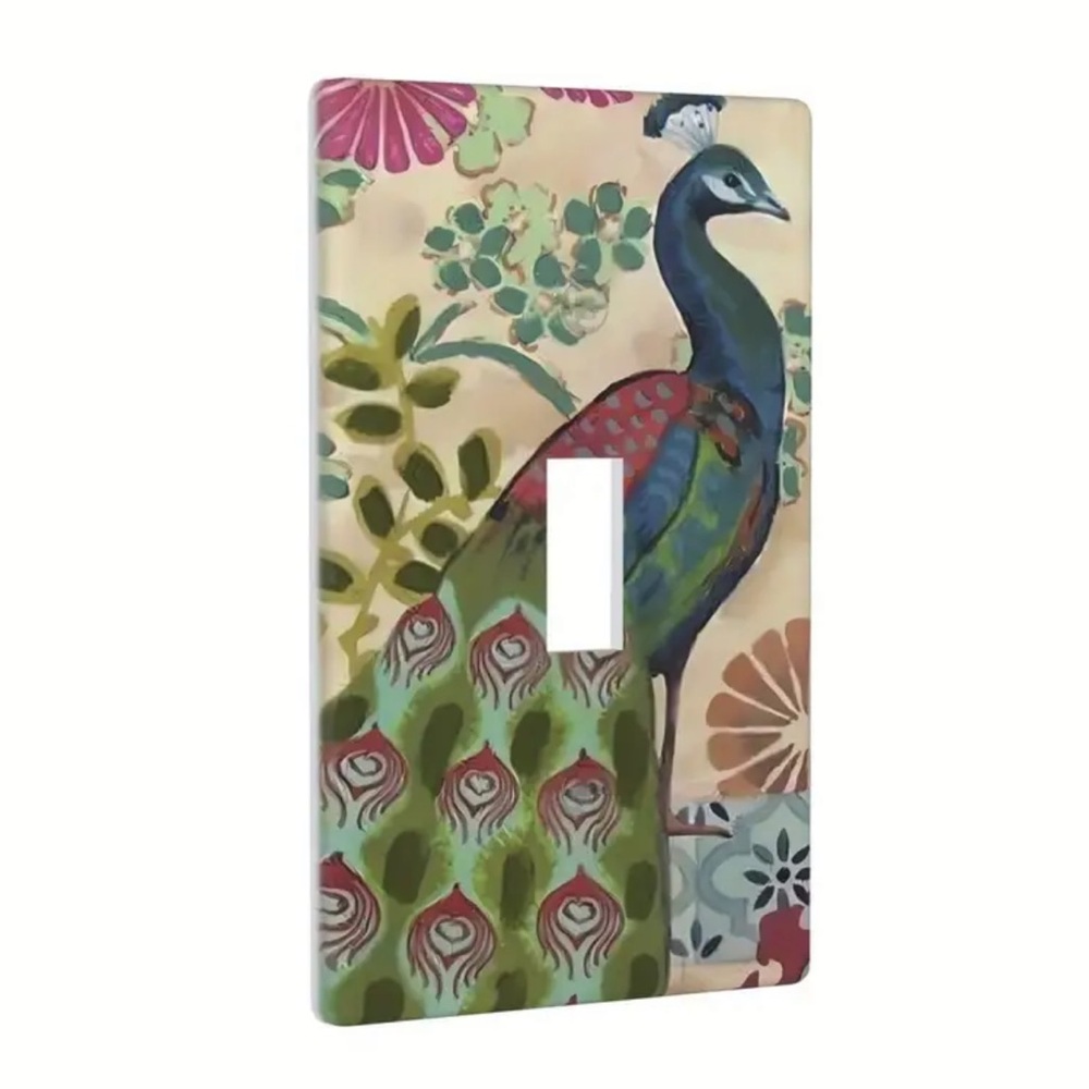 Peacock Single Light Switch Plate Cover